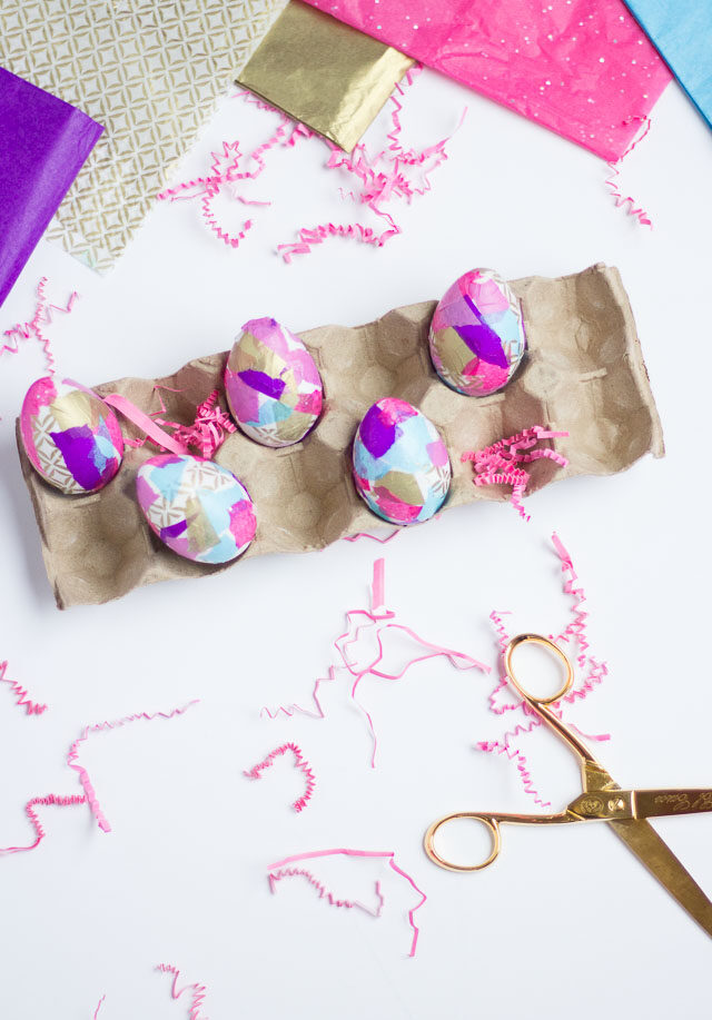 Tissue paper easter eggs