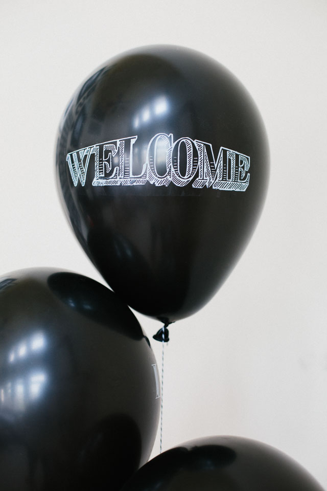 10 Pearl Black Gunmetal Grey Chalkboard Balloons for DIY Party Messages Pen