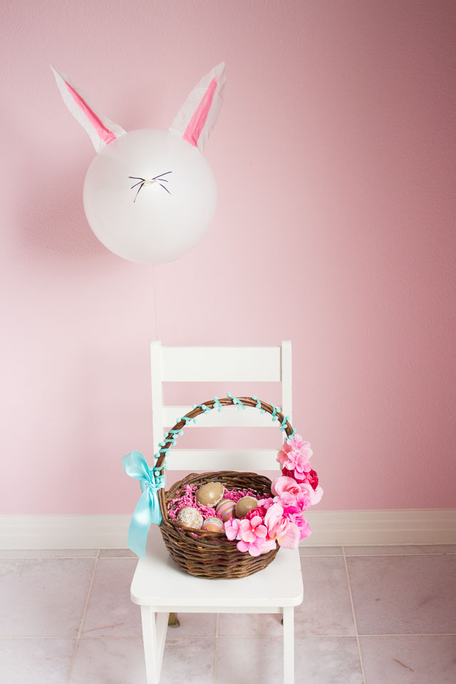 Easter bunny balloon craft idea