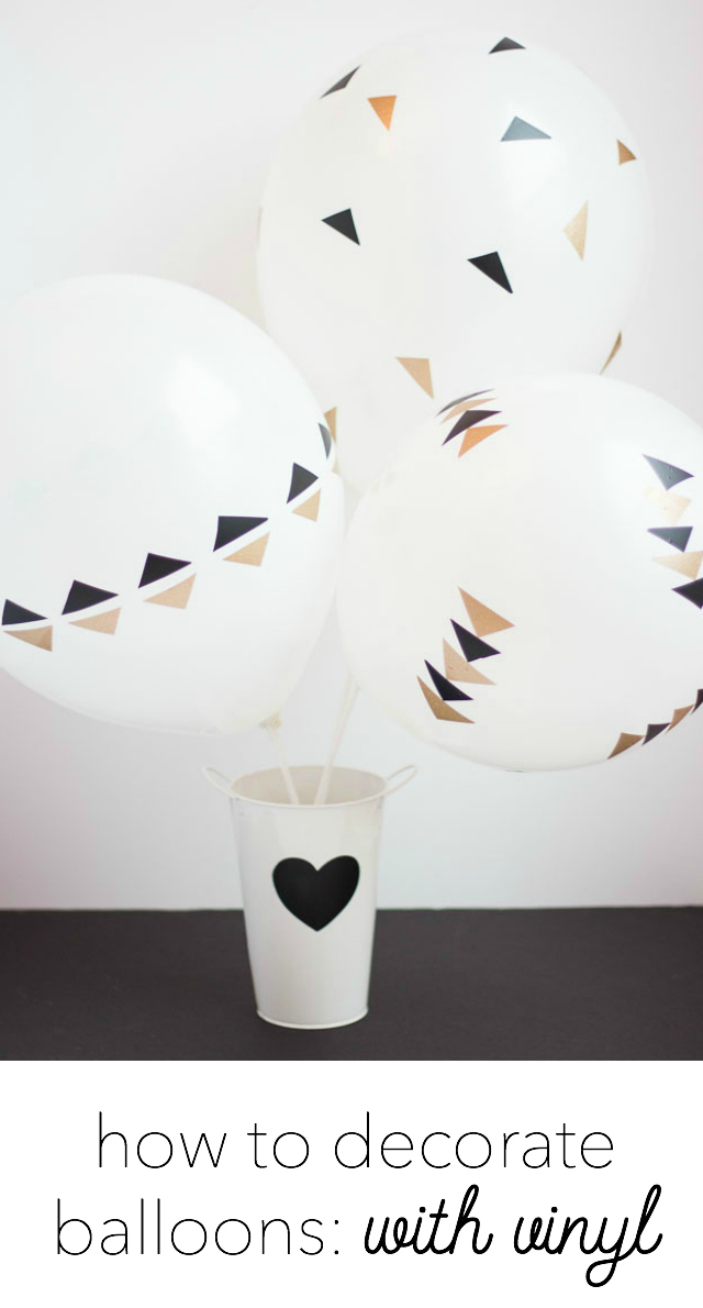 Cut vinyl into an endless variety of designs to decorate balloons! How to decorate balloons with vinyl