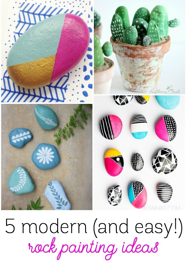 5 Modern Rock Painting Ideas to Try this Summer - Design Improvised