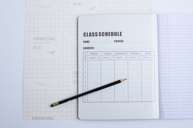 Personalize your school notebooks with vinyl!