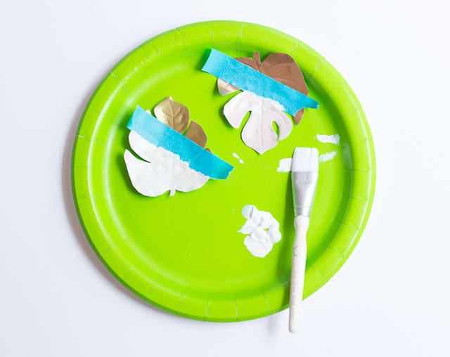 Make these pretty tropical leaf magnets for your fridge!