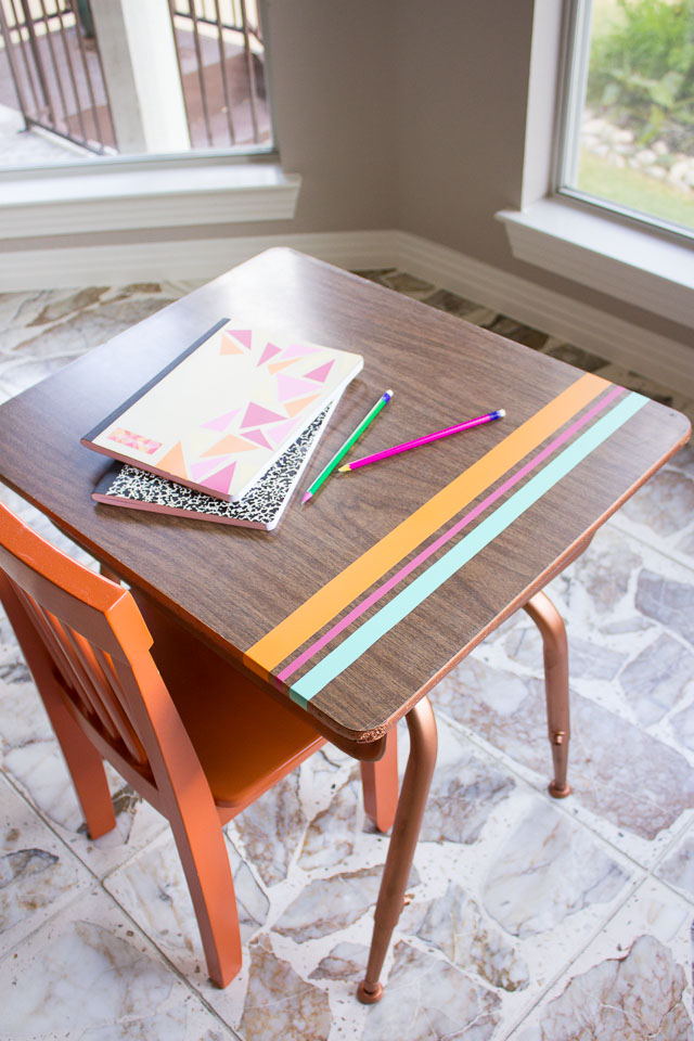 vintage school desk makoever