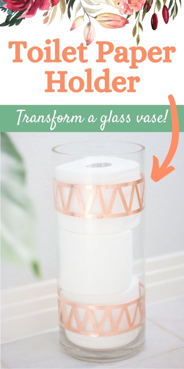 DIY Toilet Paper Storage Using a Glass Vase - Design Improvised