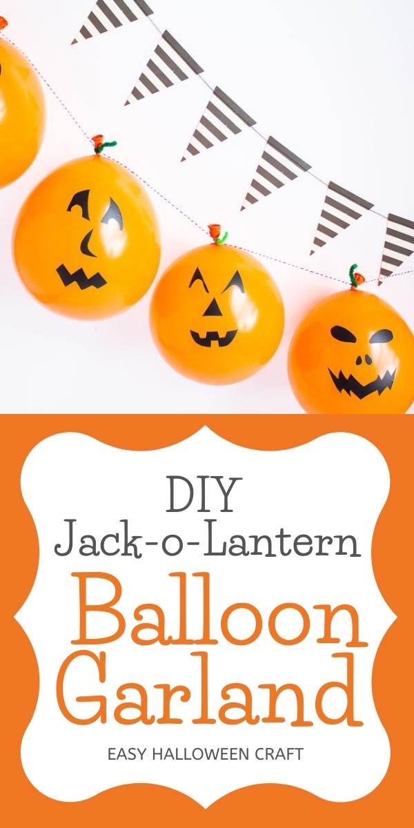 Easy DIY Jack-o-Lantern Balloon Garland