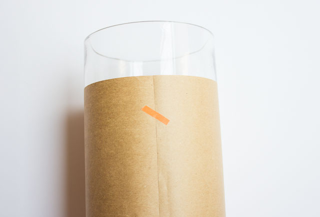 Decorate a vase with copper foil tape!