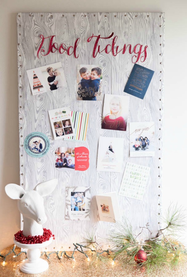 holiday card display pin board holiday card display pin board