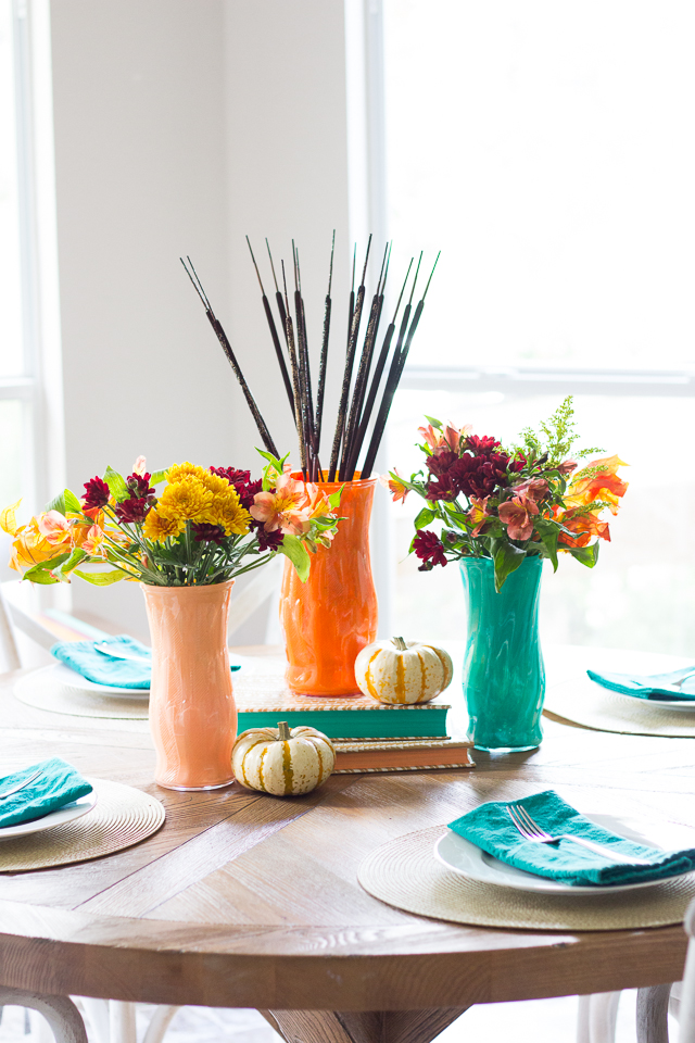Thanksgiving table ideas using thrift store items!