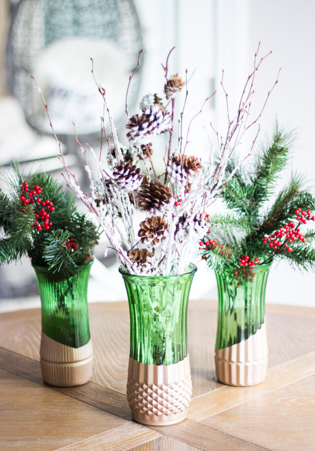 Thrifty DIY: Metallic Dipped Vases