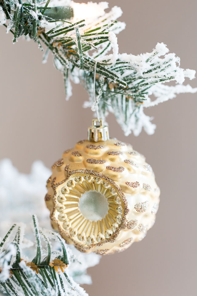 Gold metallic ornaments