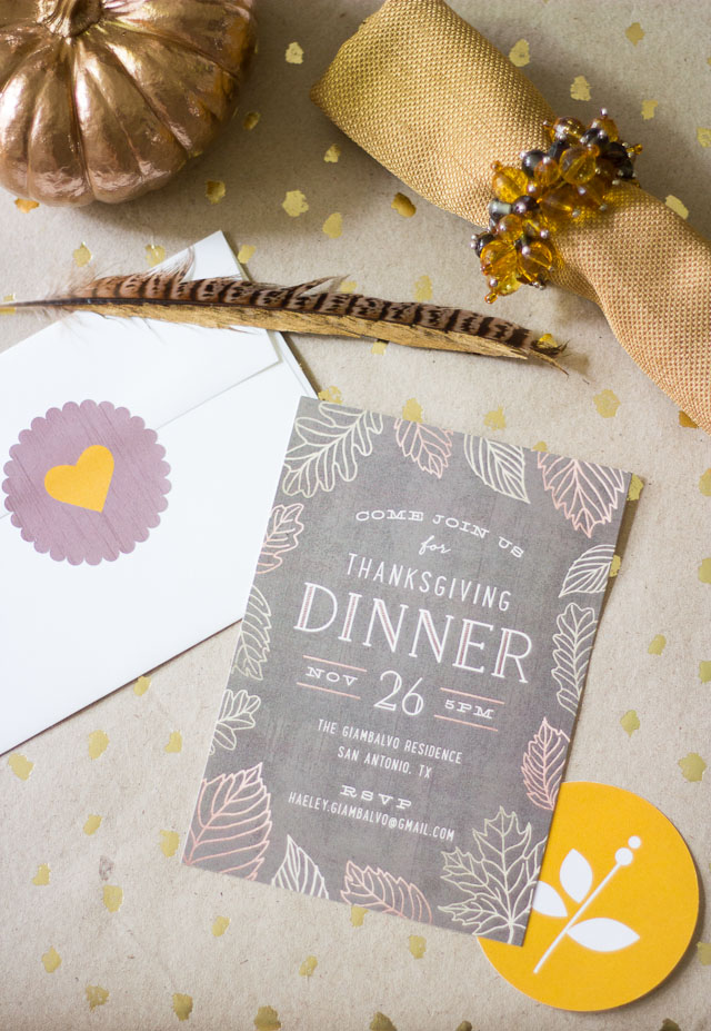 Thanksgiving dinner invitation from Minted