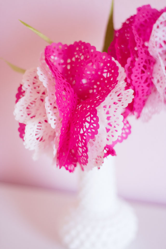 DIY Paper Doily Flowers