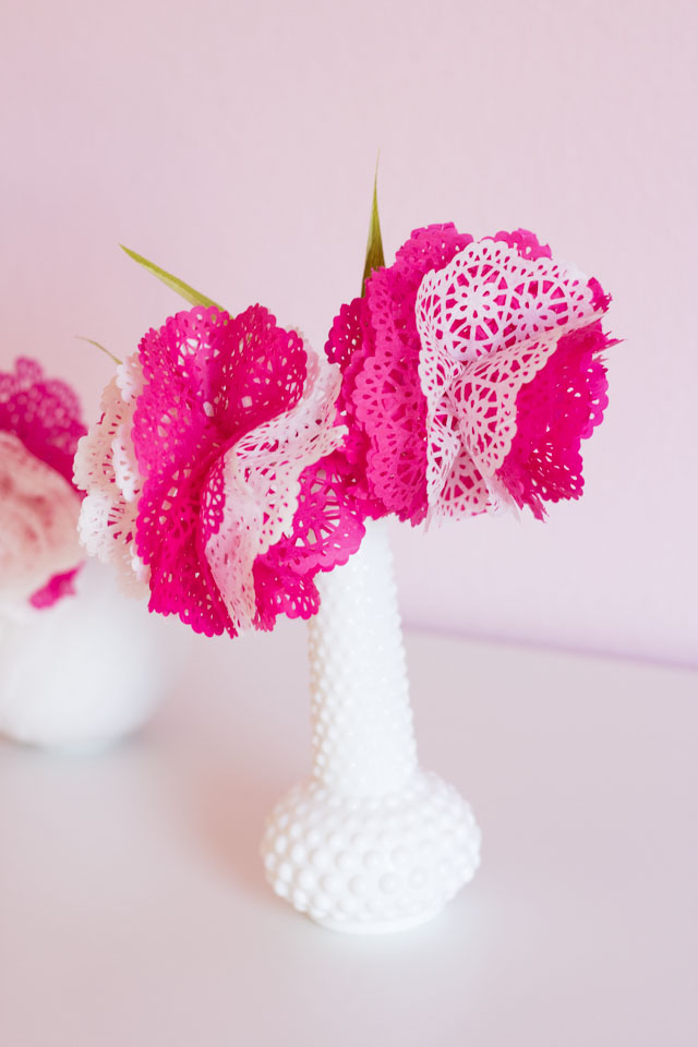 DIY Paper Doily Flowers - Design Improvised