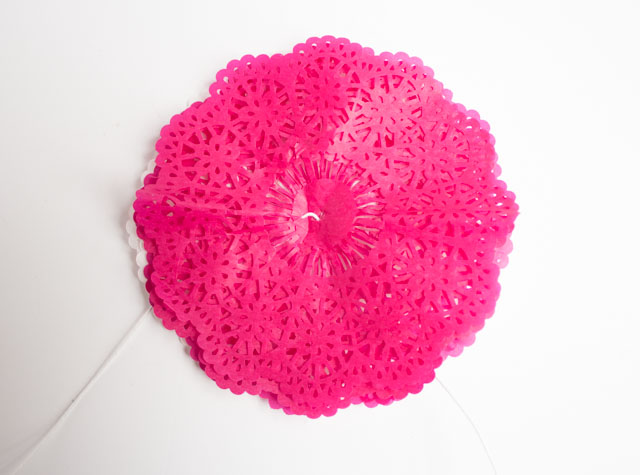 How to make doily flowers