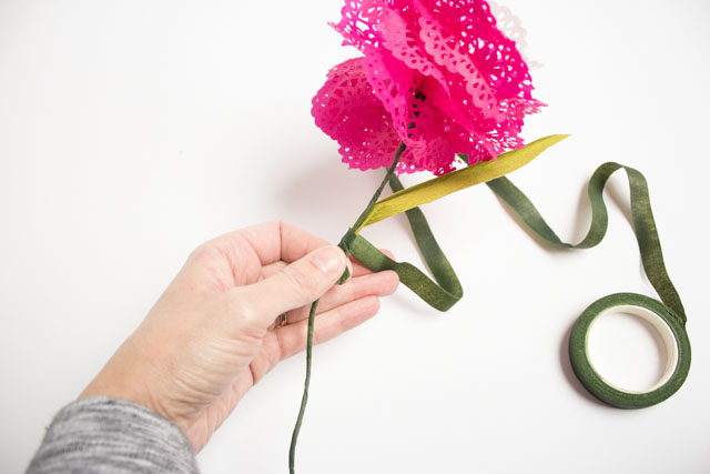 How to make doily flowers