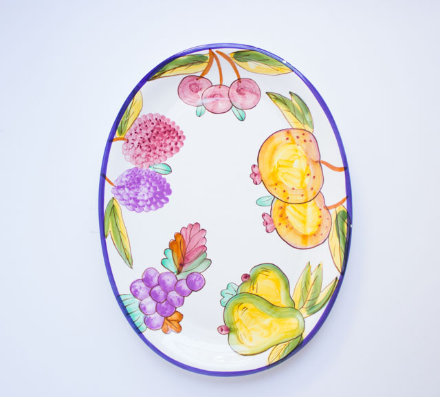 Oval fruit platter