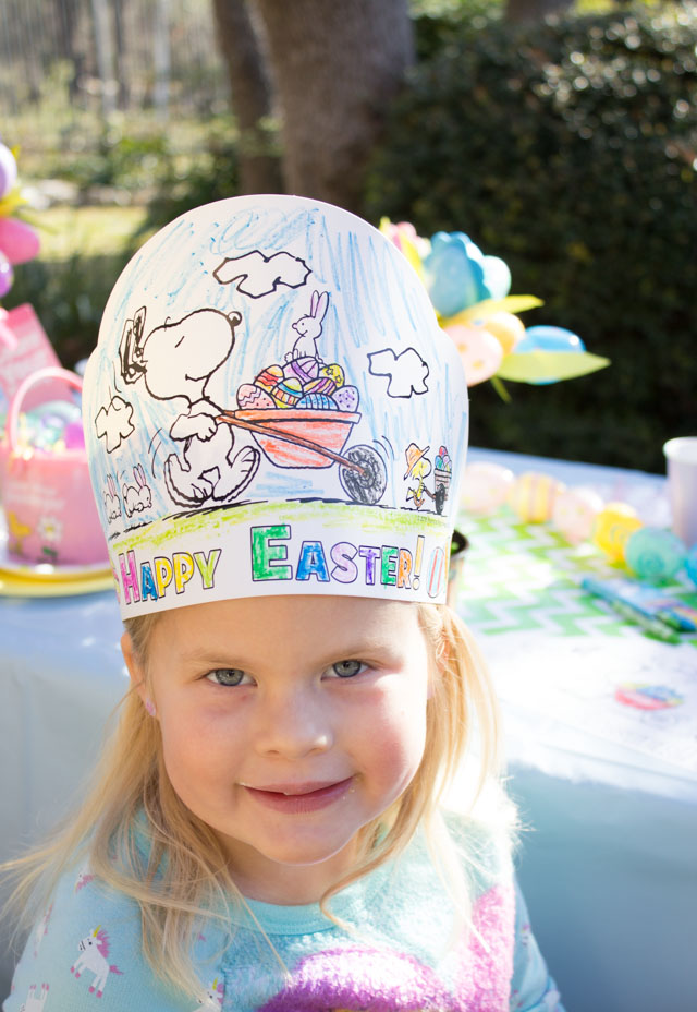 Love these color your own Easter party crowns