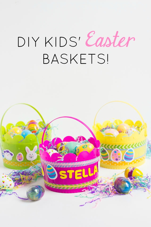 Let the kids decorate their own Easter baskets this year. Such a fun Easter kids craft!