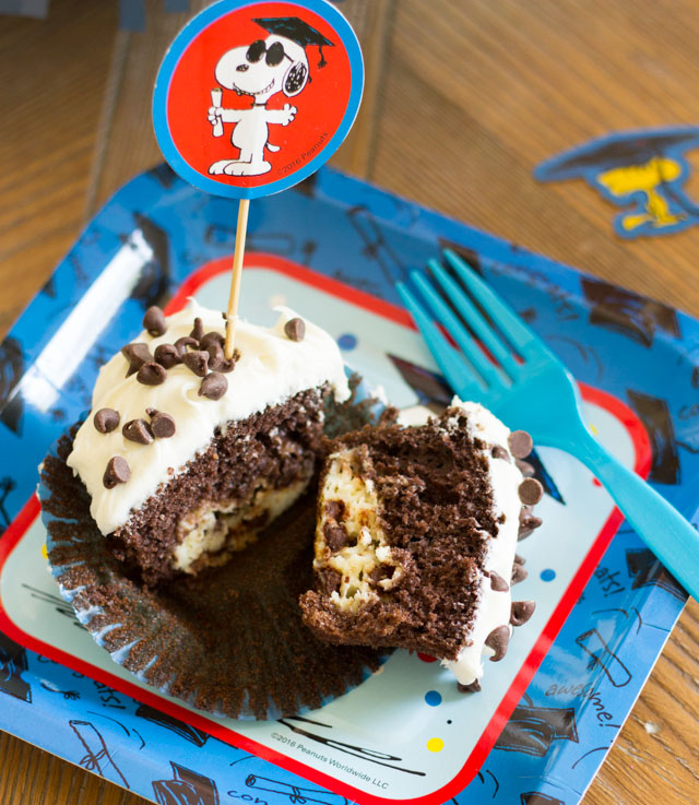 Chocolate chip surprise cupcake recipe - yum!