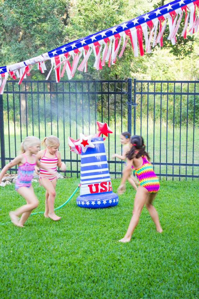 4th of July sprinkler fun