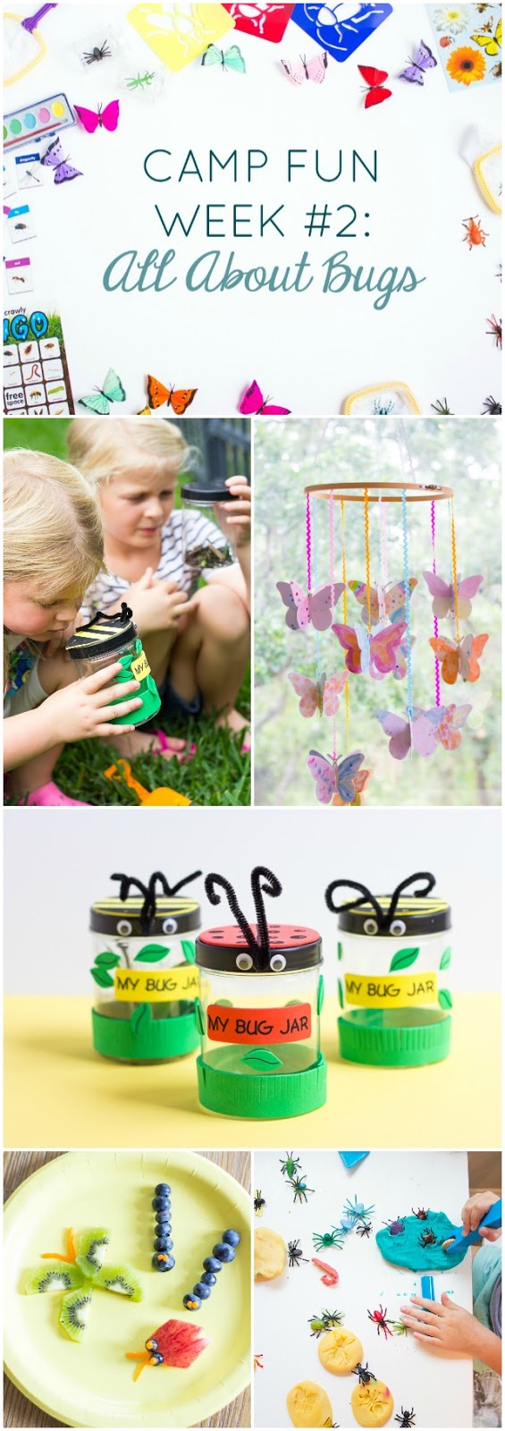 Camp Fun "All About Bugs" - check out all these creepy crawly bug activities for kids summer camp at home!