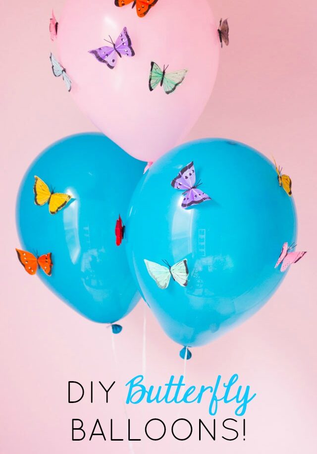 The Prettiest DIY Butterfly Balloons!