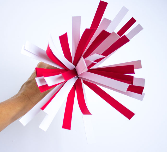 Paper fireworks from fringed card stock!