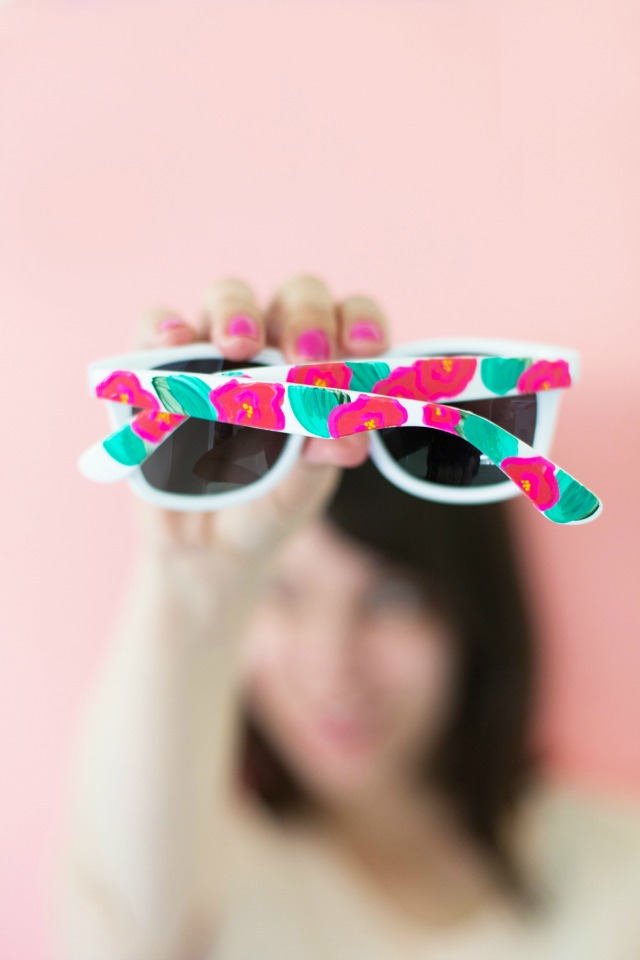 Elevate inexpensive sunglasses with craft paint!