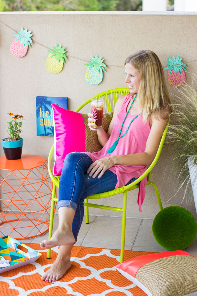 Check out these 6 simple steps to creating your own staycation space at home this summer!