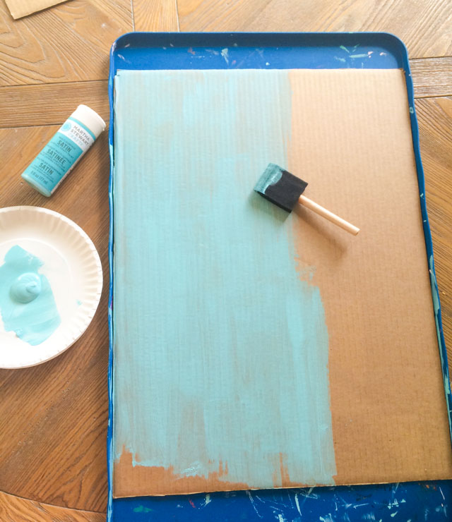 How to paint cardboard with craft paint