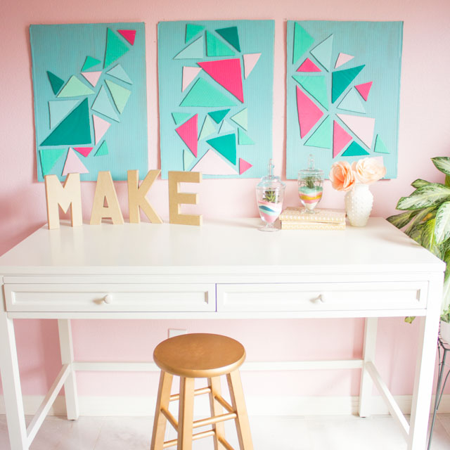 How to Turn a Cardboard Box into Wall Art! - Design Improvised