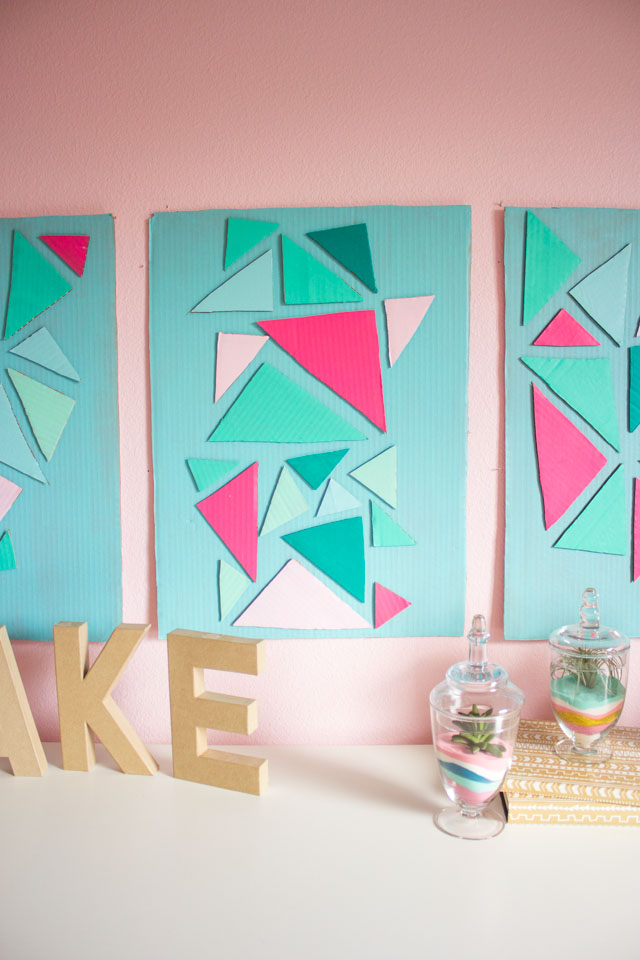 Make home decor from a cardboard box - love this cardboard craft idea!