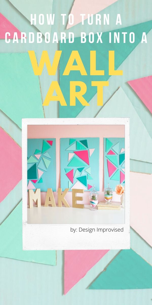 DIY Cardboard Wall Art Craft Idea