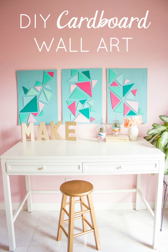 How to Turn a Cardboard Box into Wall Art! - Design Improvised