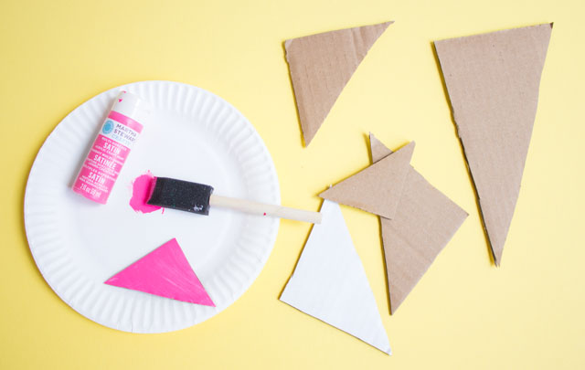 How to paint cardboard with craft paint