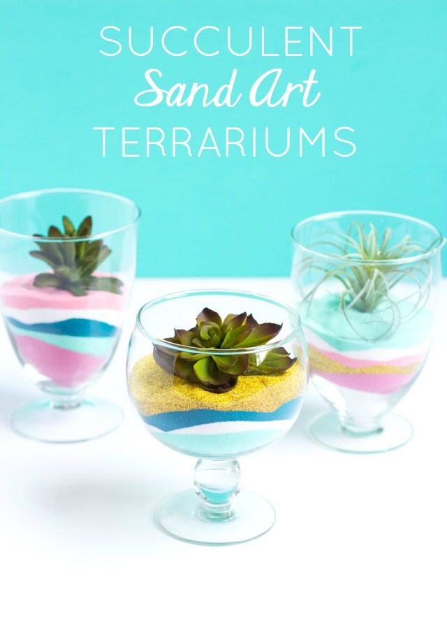 DIY Succulent Sand Art Terrariums