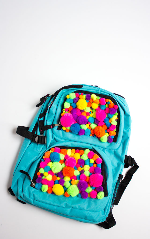 Make your own pom-pom backpack!