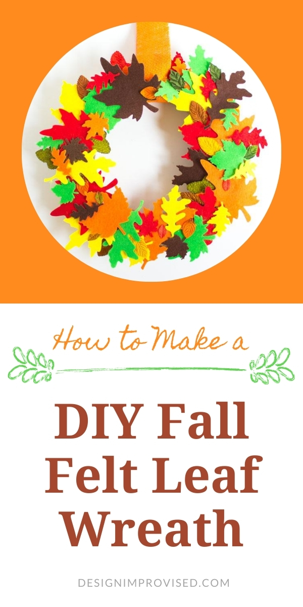 DIY Fall Felt Leaf Wreath