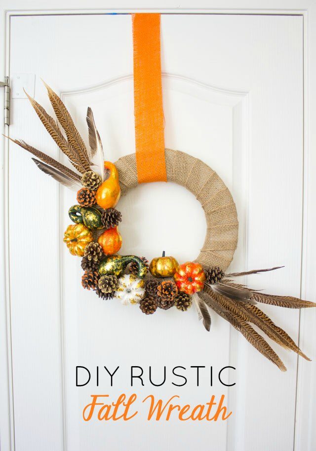 DIY rustic fall wreath