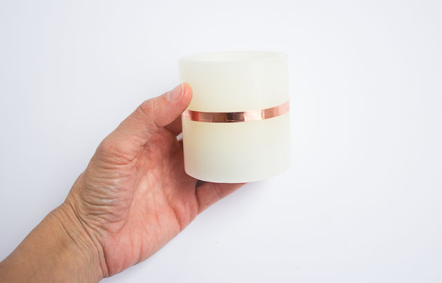 How to wrap flameless battery operated candles with copper foil tape