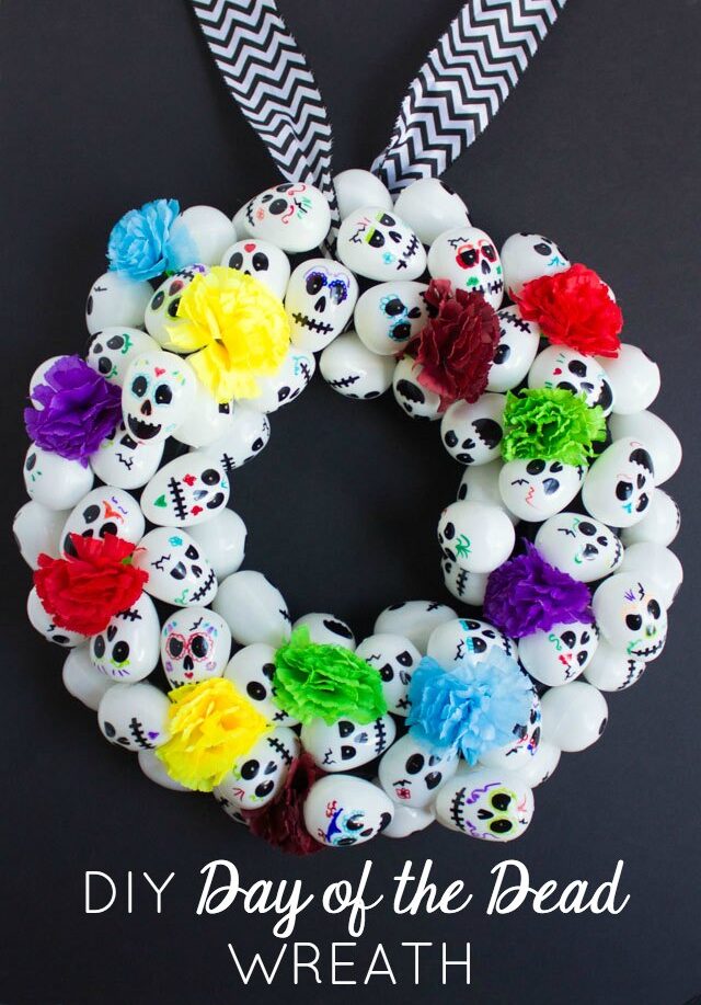 Dia de los muertos day of the dead wreath