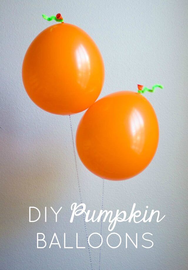 DIY pumpkin balloons