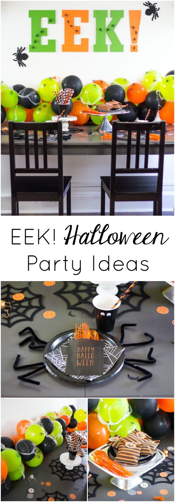 Simple ideas for hosting a creepy crawly spider-themed Halloween party!