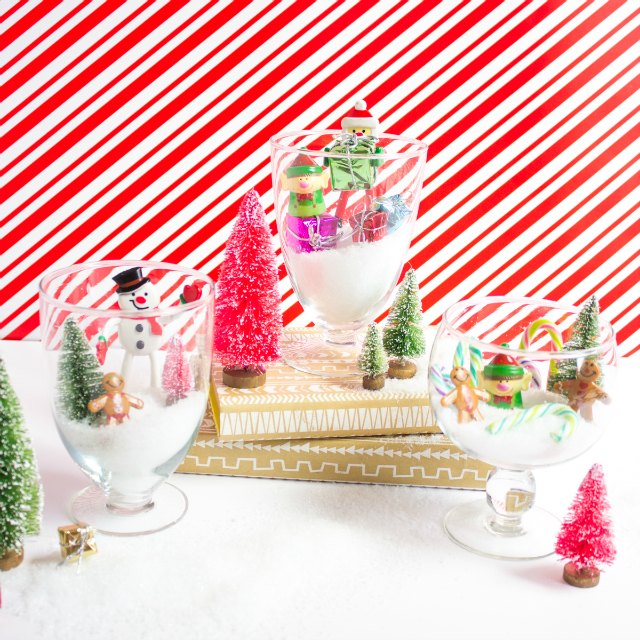 Such a fun craft to do with kids - make these sweet Christmas terrariums!