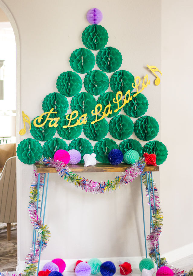 DIY Fresh Flower Honeycomb Party Decor