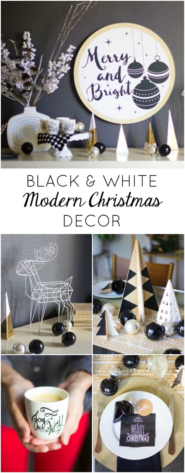 Black and White Christmas Decor Ideas