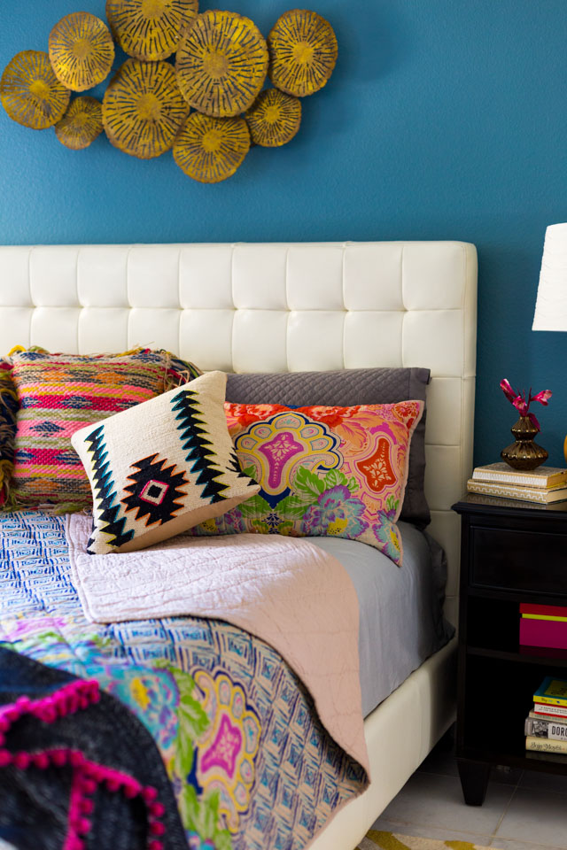 Boho bedroom colorful