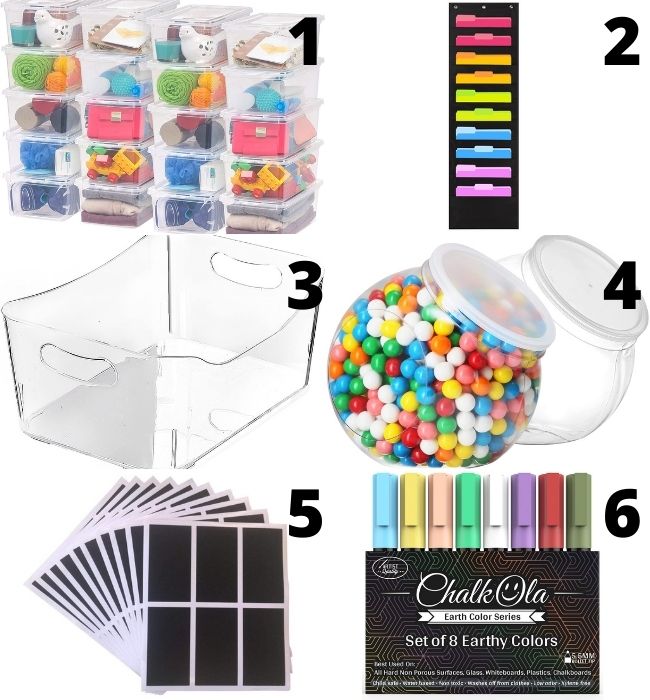 Craft supply storage containers