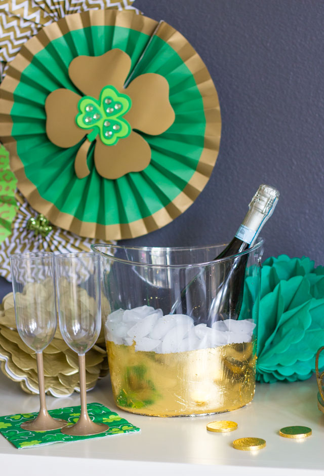 Make your own gold foiled champagne bucket!